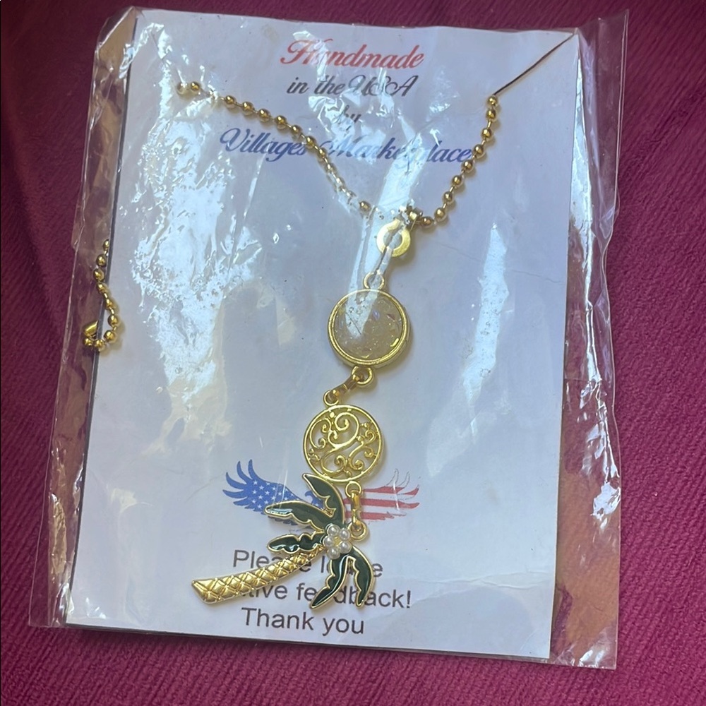 Handmade Car charm palm tree nwt or necklace